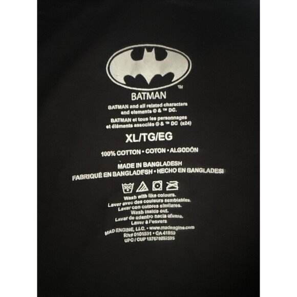 Rare Batman Dark Knight Black Short Sleeve DC XL T-Shirt - Picture 5 of 7